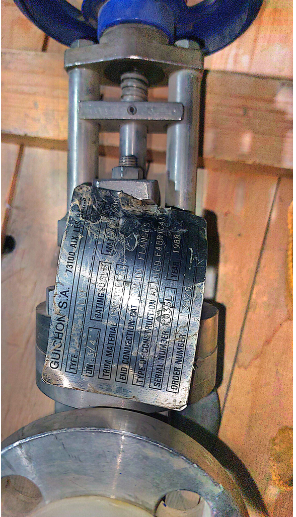 شیر دروازه ای ( Gate Valve) فرانسوی - سایز " 1/2 کلاس فشاری #150 جنس اینکونل